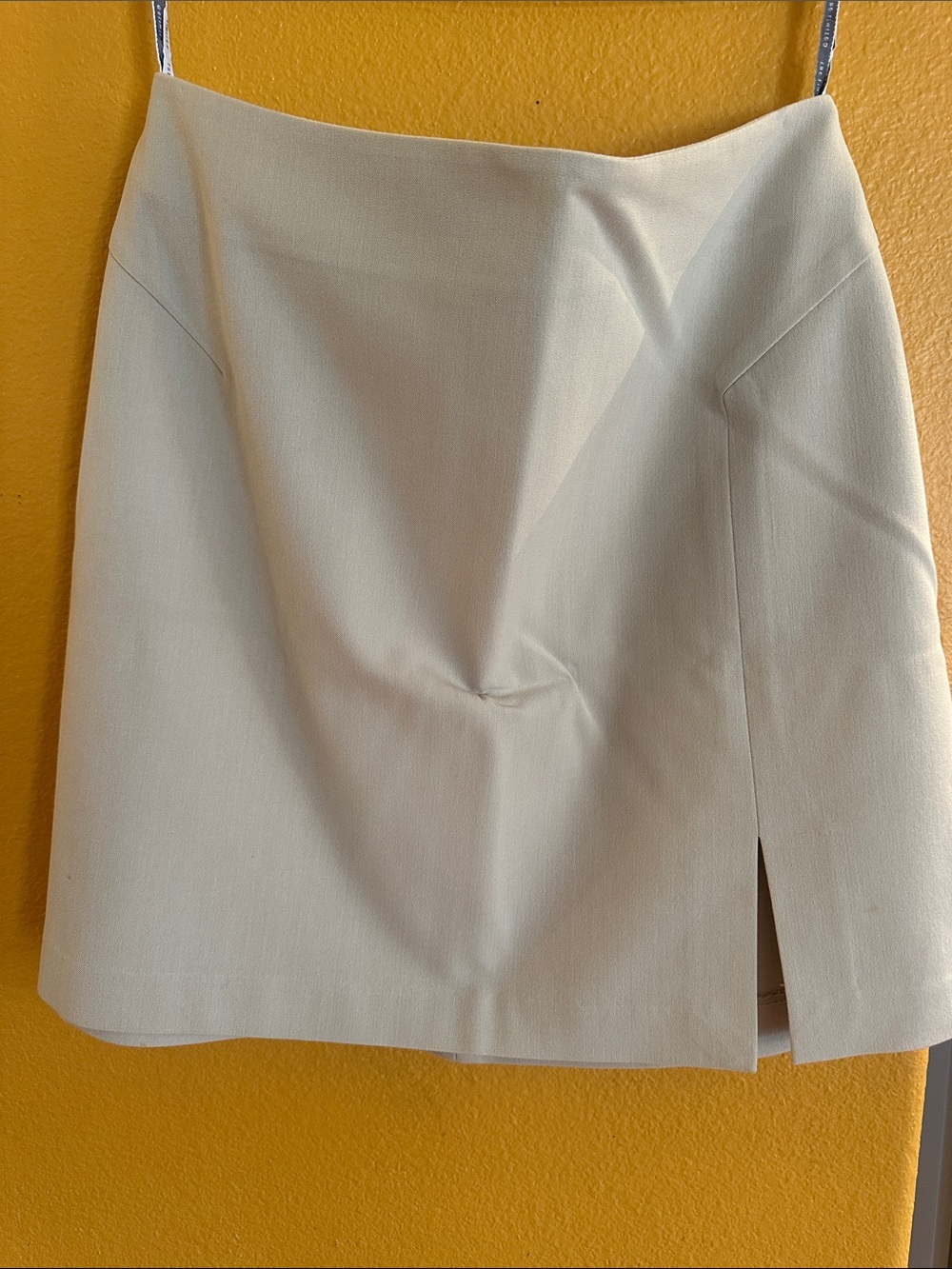 The Limited Cream Mini Skirt with Side Slit